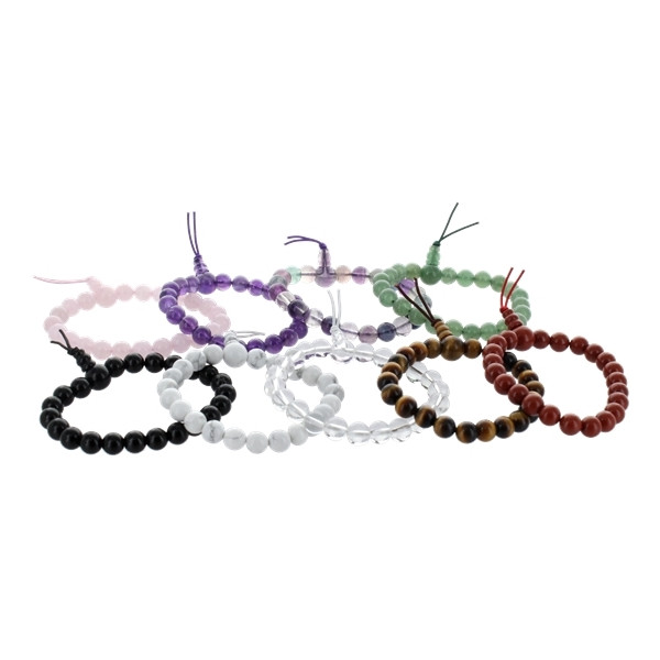 Bracelet mala tibétain - Cristal de roche