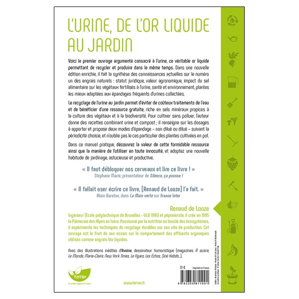L'Urine, de l'or liquide au jardin - Guide pratique pour produire ses fruits et légumes en utilisant les urines et composts loca