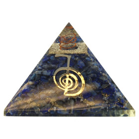 Pyramide Orgonite Lapis Lazuli avec Symbole Reiki