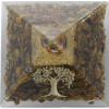 Pyramide Orgonite Oeil de Tigre avec Symbole Arbre de Vie