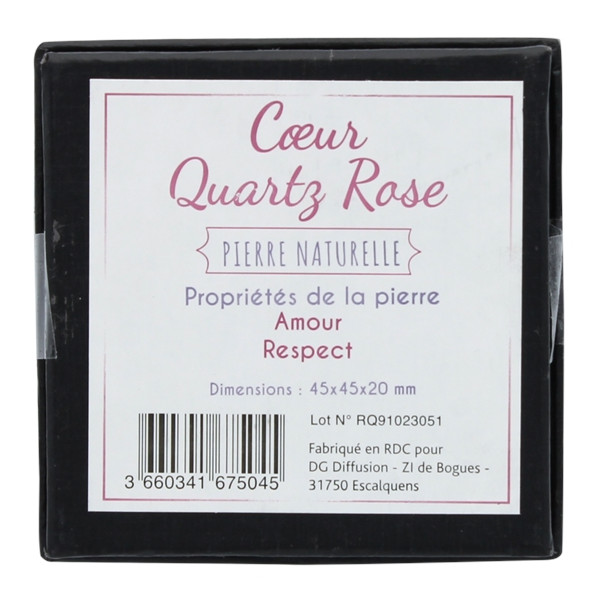 Coeur Quartz Rose - 4,5 cm