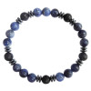 Bracelet H Sodalite, Pierre de lave Perles rondes 8 mm
