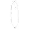 Collier Quartz Rose briolette Fil coton doré