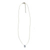 Collier Cristal de roche briolette Fil coton doré