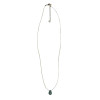 Collier Aventurine verte briolette Fil coton doré