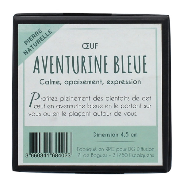 Oeuf Aventurine Bleue 4,5 cm