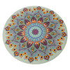 Tapis de Méditation Rond Mandala Bleu