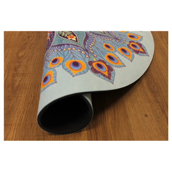 Tapis de Méditation Rond Mandala Bleu