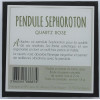 Pendule Sephoroton en Quartz Rose