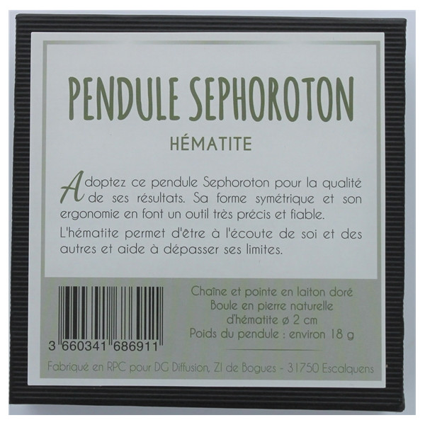 Pendule Sephoroton en Hématite