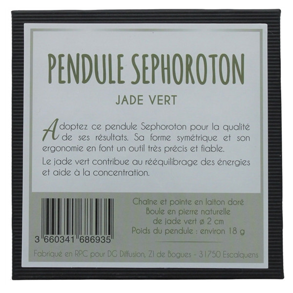 Pendule Sephoroton en Calcédoine Verte