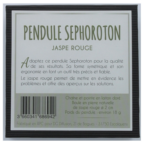 Pendule Sephoroton en Jaspe Rouge