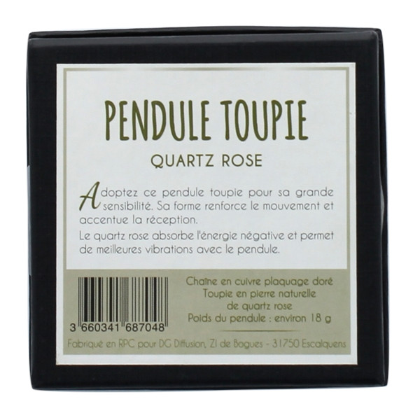 Pendule Toupie en Quartz Rose