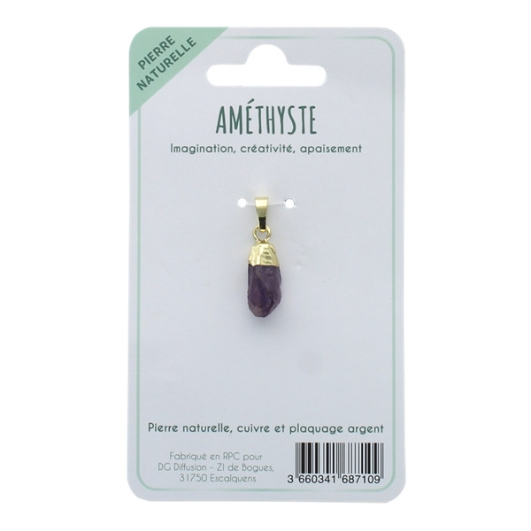 Pendentif en Améthyste Pointe Brute