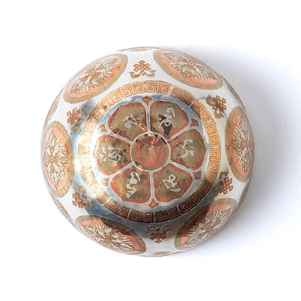 Bol chantant plaqué argent Bouddha Shakyamuni -- ±20 cm ； ±1100-1200g