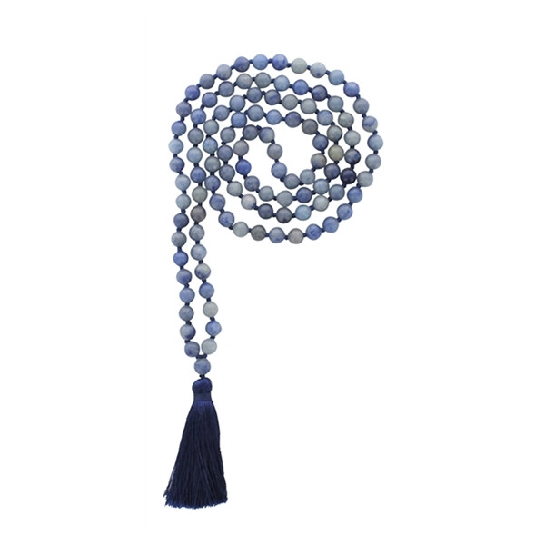Mala en Quartz Bleu 108 perles
