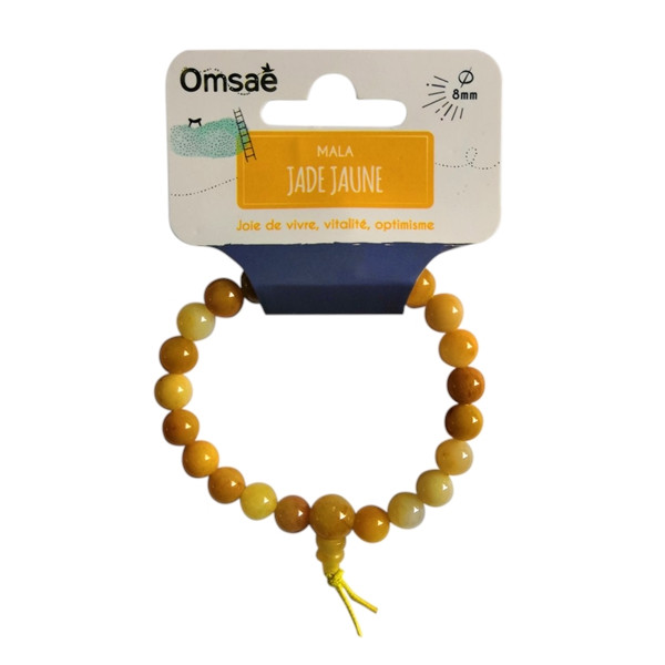 Bracelet Mala - Jade jaune