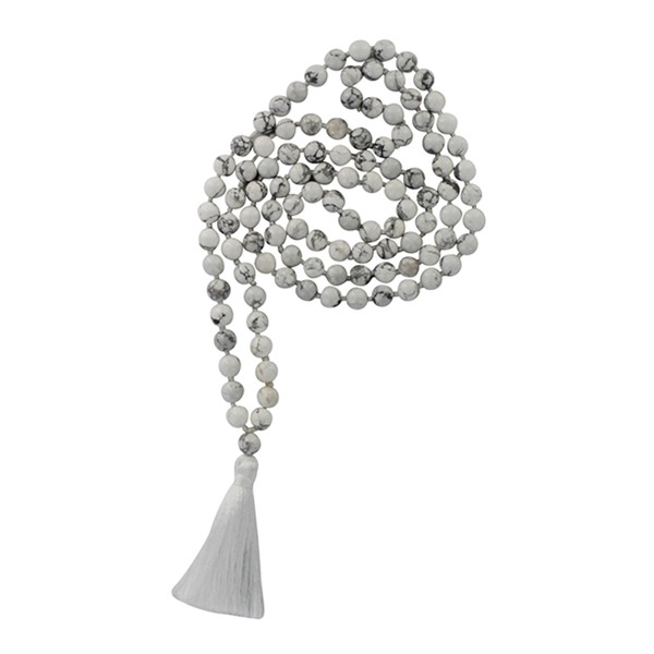 Mala en Howlite Blanche 108 perles