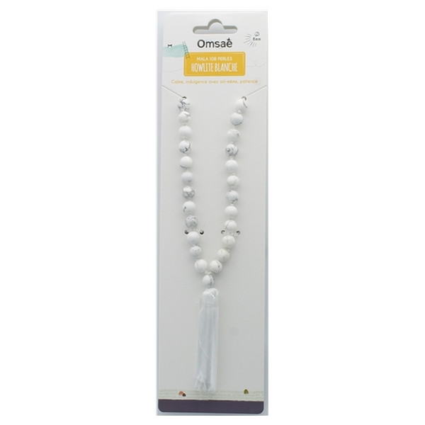 Mala en Howlite Blanche 108 perles