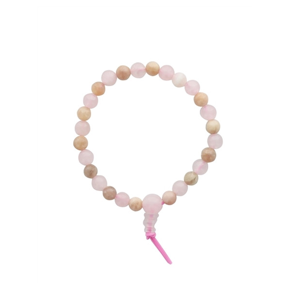 Bracelet Mala Enfant - Quartz rose et Pierre du soleil