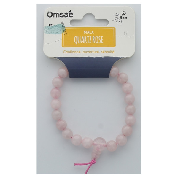 Bracelet Mala - Quartz rose
