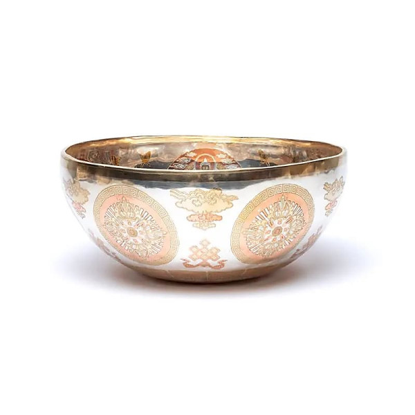 Bol chantant plaqué argent Bouddha Shakyamuni -- ±30cm； ±2600-2800g