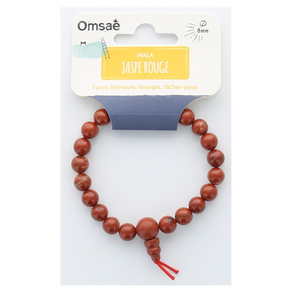 Bracelet Mala - Jaspe rouge