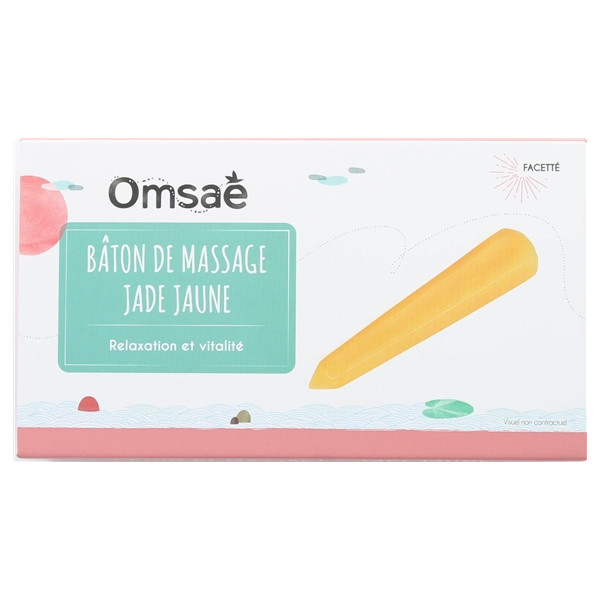 Bâton de Massage Facetté en Jade Jaune