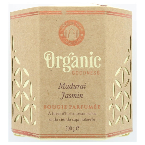 Bougie parfumée Organic en Cire végétale Jasmin 200 grs