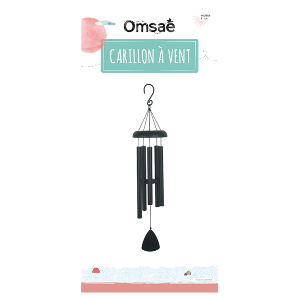 Carillon à vent Noir 81 cm