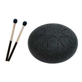 Mini Tongue Drum Noir Diamètre 15 cm