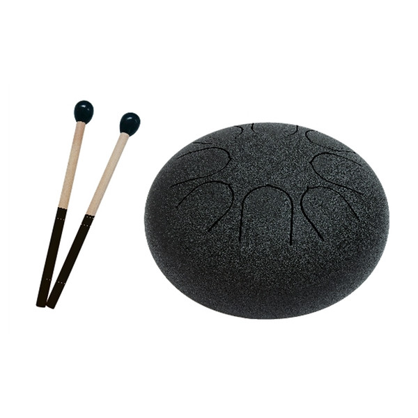 Mini Tongue Drum Noir Diamètre 15 cm