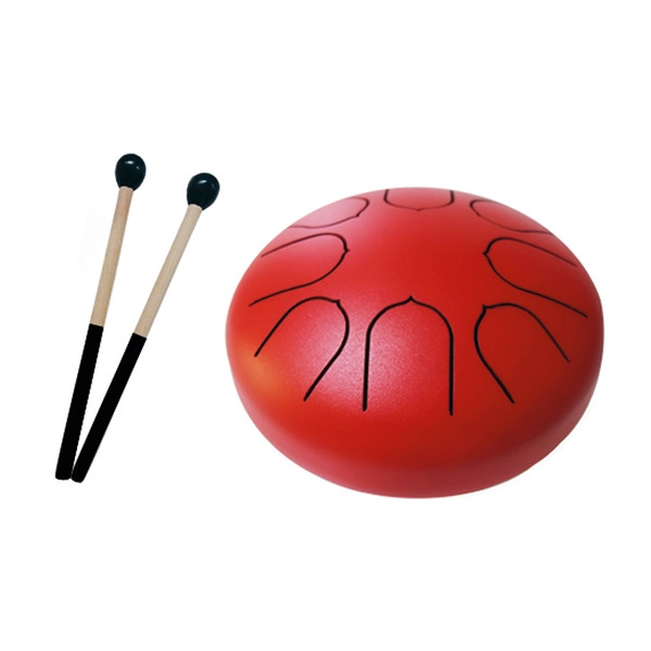 Mini Tongue Drum Rouge Diamètre 15 cm