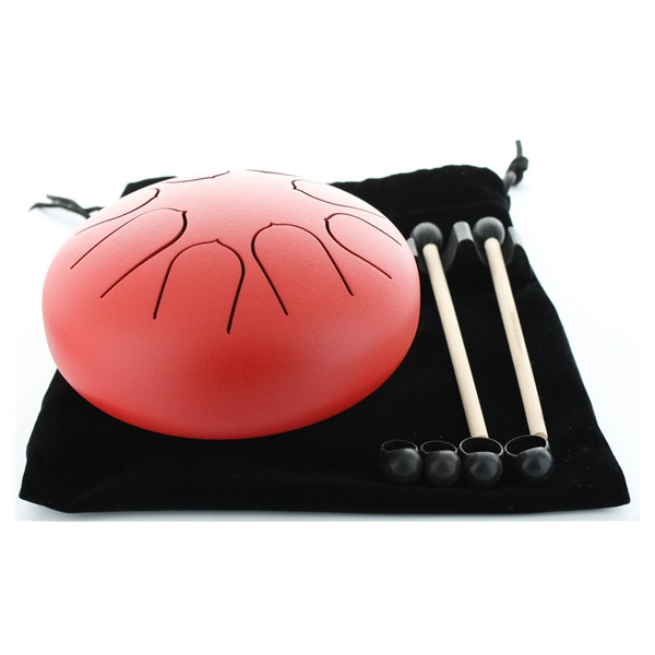 Mini Tongue Drum Rouge Diamètre 15 cm