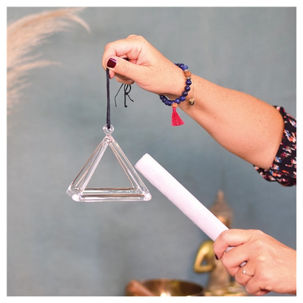 Pyramide Chantante en Cristal 10 cm