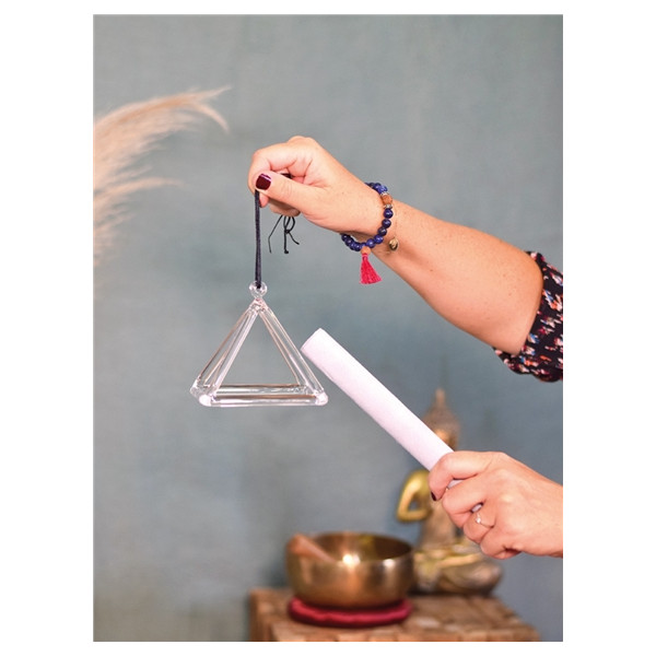 Pyramide Chantante en Cristal 10 cm