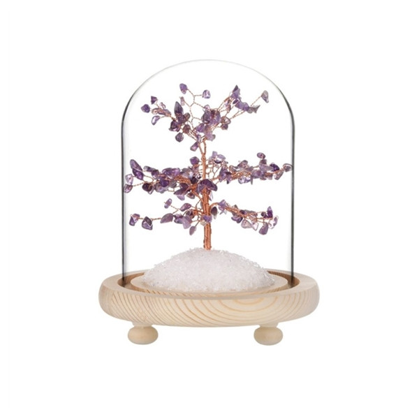 Arbre du Bonheur sous cloche Améthyste