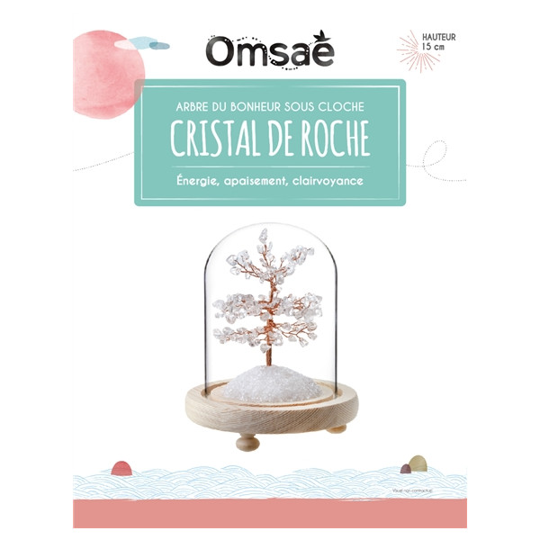 Arbre du Bonheur sous cloche Cristal de Roche