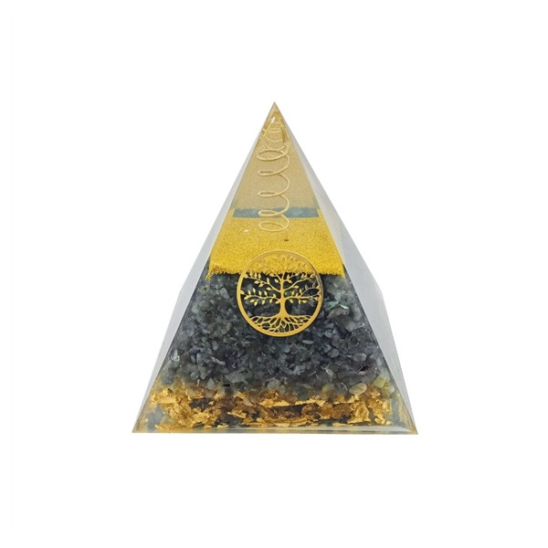 Pyramide Orgonite Labradorite Arbre de vie