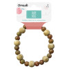 Bracelet Jaspe Perles rondes 8 mm et Perles bois 1 cm