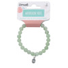 Bracelet Aventurine Verte Perles rondes 8 mm et Breloque Chance