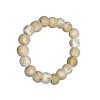 Bracelet Lucky Karma Bois clair Perles rondes 10 mm