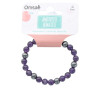 Bracelet Améthyste et Hématite Perles rondes 8 mm