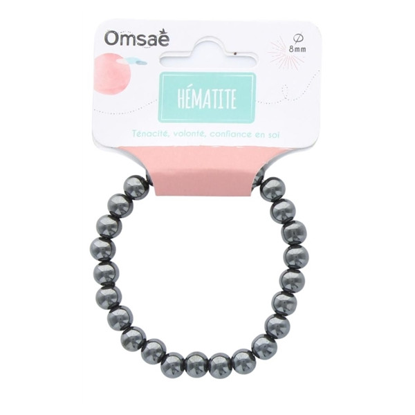 Bracelet Hématite Perles rondes 8 mm