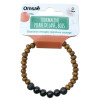 Bracelet Bois, Tourmaline et Pierre de lave Perles rondes 8 mm