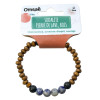 Bracelet Bois, Sodalite et Pierre de lave Perles rondes 8 mm