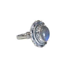 Bague Labradorite Argent 925 Ronde T52