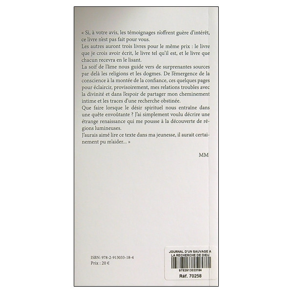 Journal d'un sauvage à la recherche de Dieu - Essai