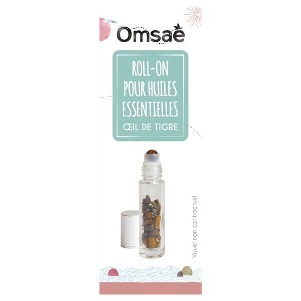 Roll-on  pour Huiles Essentielles en Oeil de Tigre