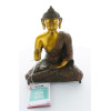 Statuette Bouddha Abhaya Mudra en Laiton orange antique 20 cm